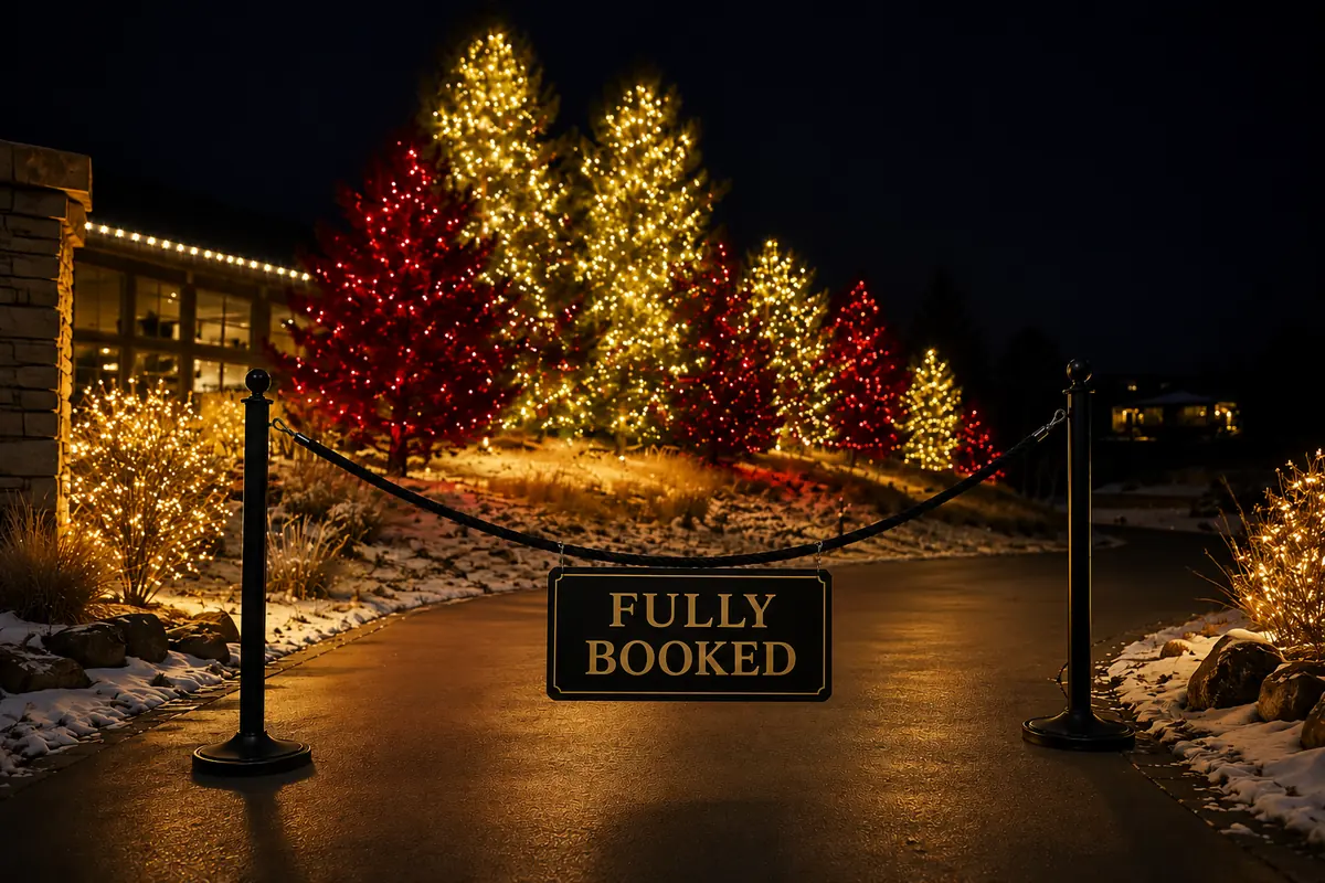 A velvet rope marking a fully booked area